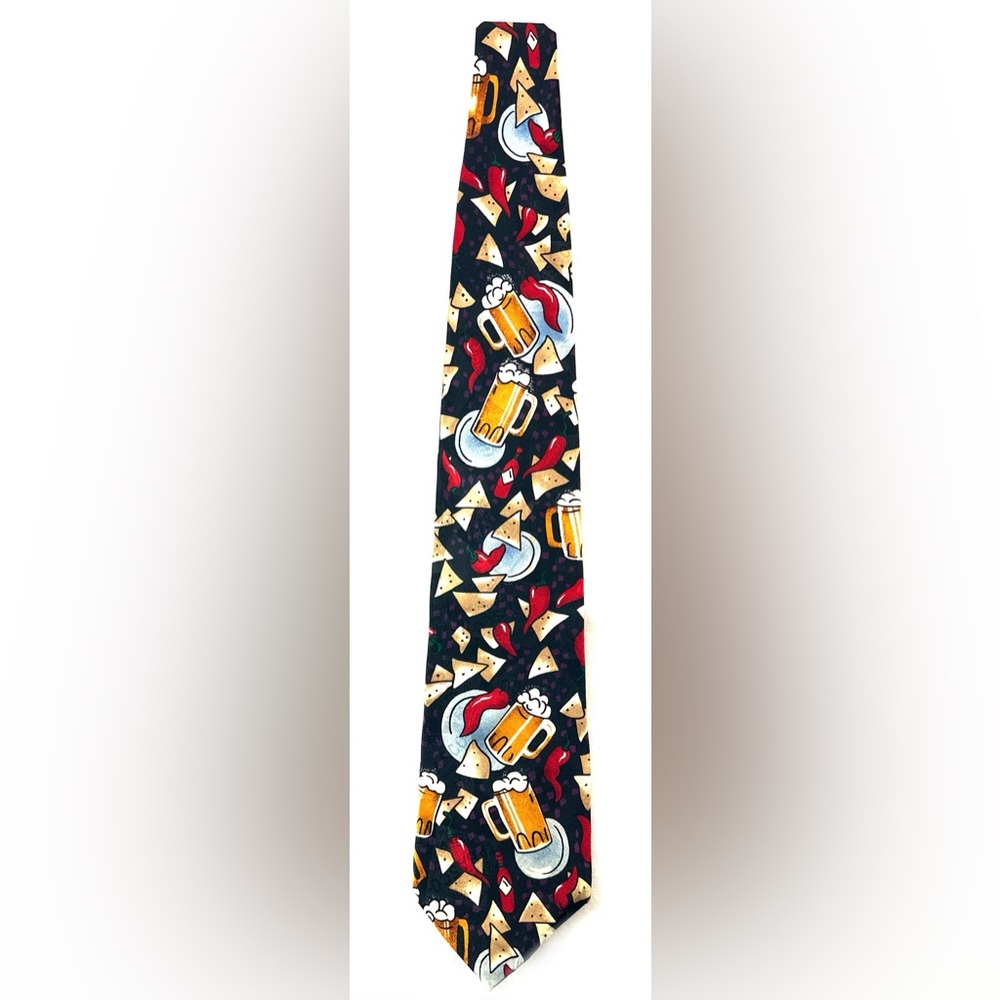Men's TABASCO Brand 100% Silk Tie Length 57'' Width 4'' Made In USA Party Theme
